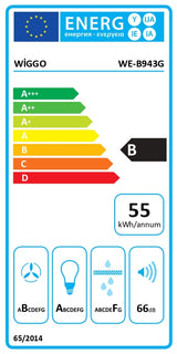 Wiggo WE-B943G(G) - Schuine Afzuigkap - 90cm - Grijs Triple Glas
