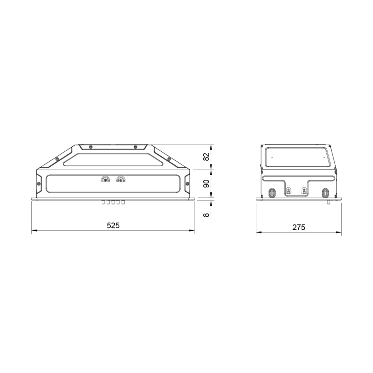 Wiggo WE-E573R(GB) - Inbouw Afzuigkap - 60cm - Grijs