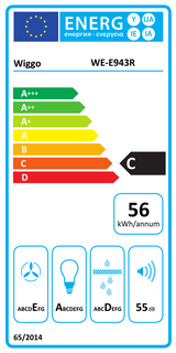 Wiggo WE-E943R(RB) - Inbouw Wandschouw Afzuigkap