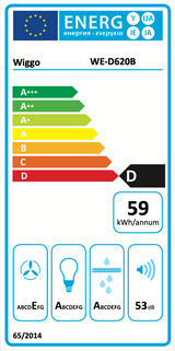 Wiggo WE-D620B(X) Vlakscherm afzuigkap - Rvs - 60 cm