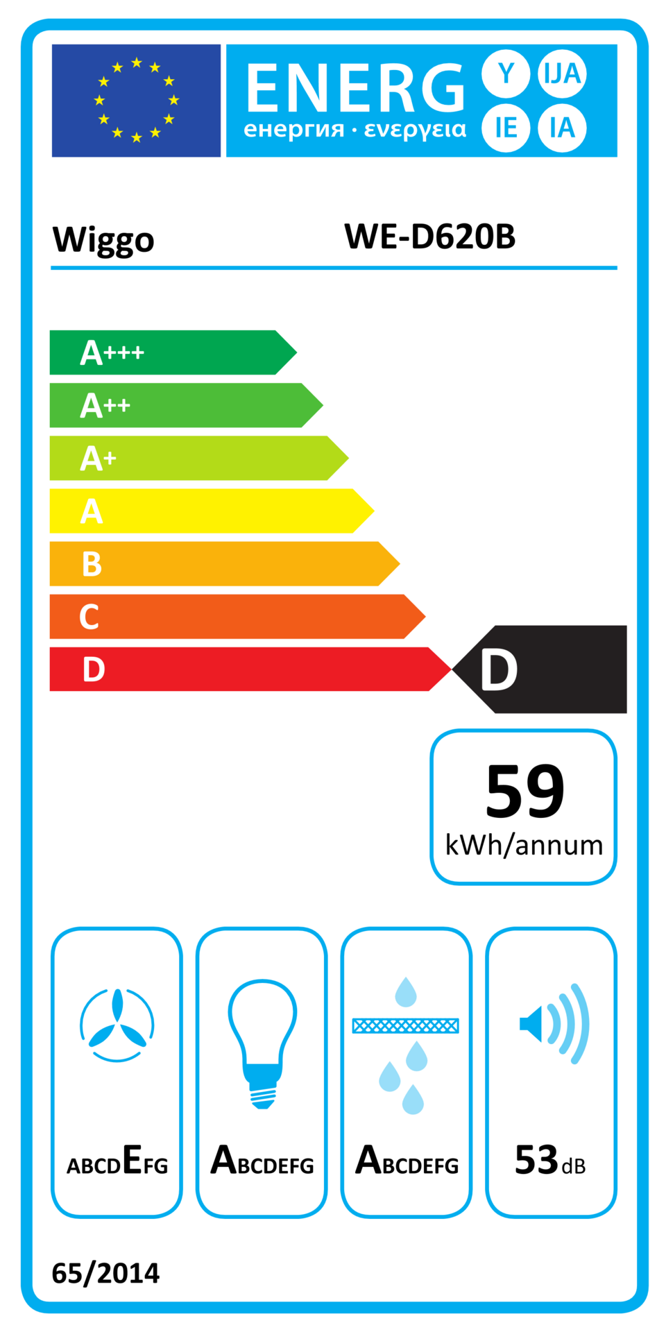 Wiggo WE-D620B(R) Vlakscherm afzuigkap - Rood - 60 cm