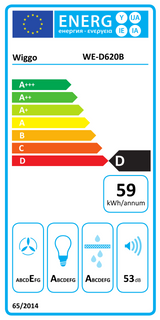 Wiggo WE-D620B(R) Vlakscherm afzuigkap - Rood - 60 cm