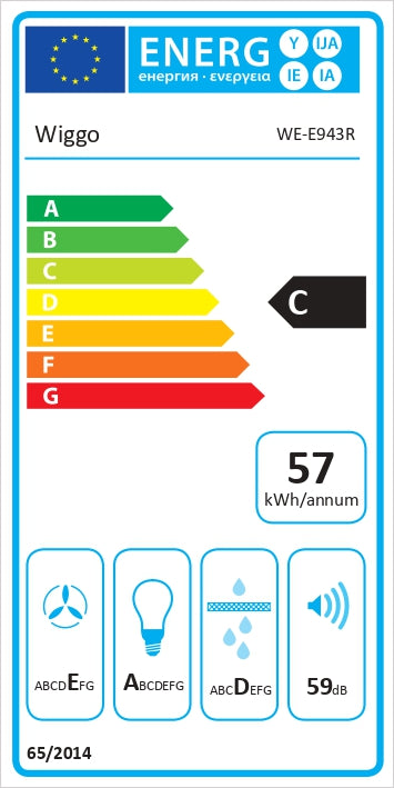 Wiggo WE-C930P(G) - Wandschouw Afzuigkap - 90cm - Grijs