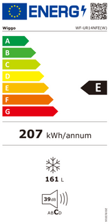 Wiggo WF-UR14NFE(W) – Freistehender Gefrierschrank – Weiß – Kein Frost – 161 Liter