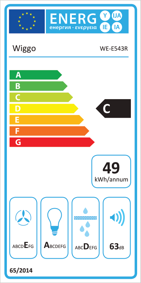 Wiggo WE-E543R(CB) - Wandschouw Afzuigkap - 50cm - Créme