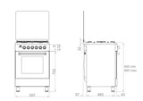 Wiggo WO-E639R(BB) - Gasfornuis Zwart