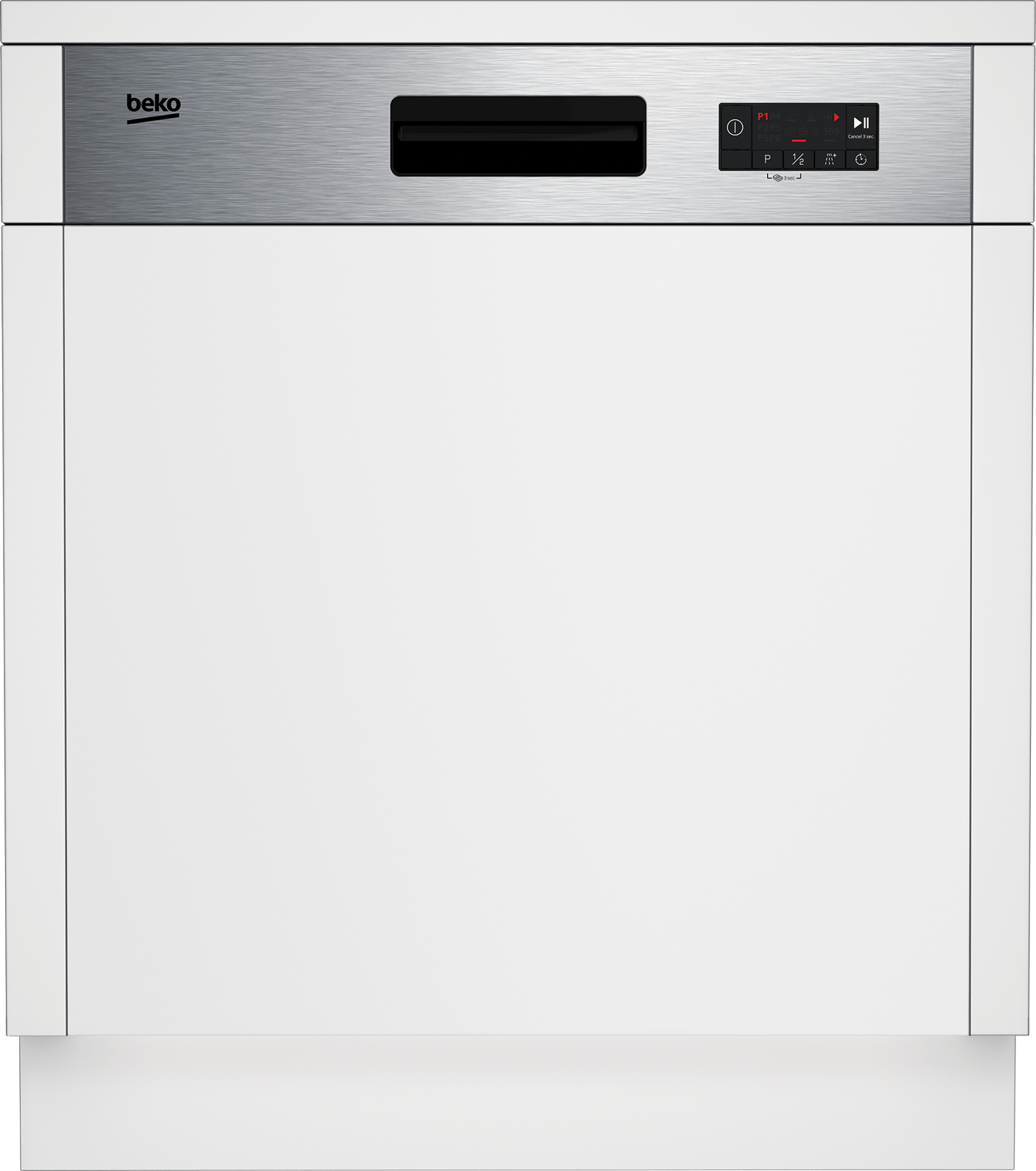 Beko BDSN153E3X half geïntegreerde vaatwasser 13 couverts