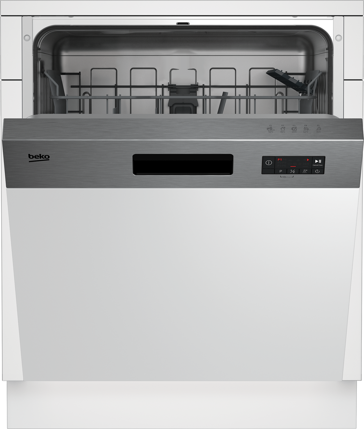 Beko BDSN153E3X half geïntegreerde vaatwasser 13 couverts