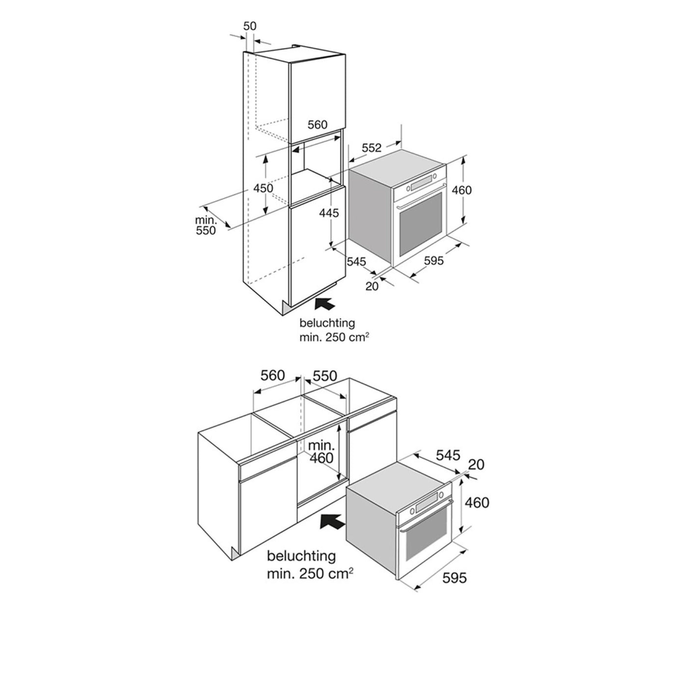 Everglades EVBI7451 Inbouw combi-magnetron nismaat 45