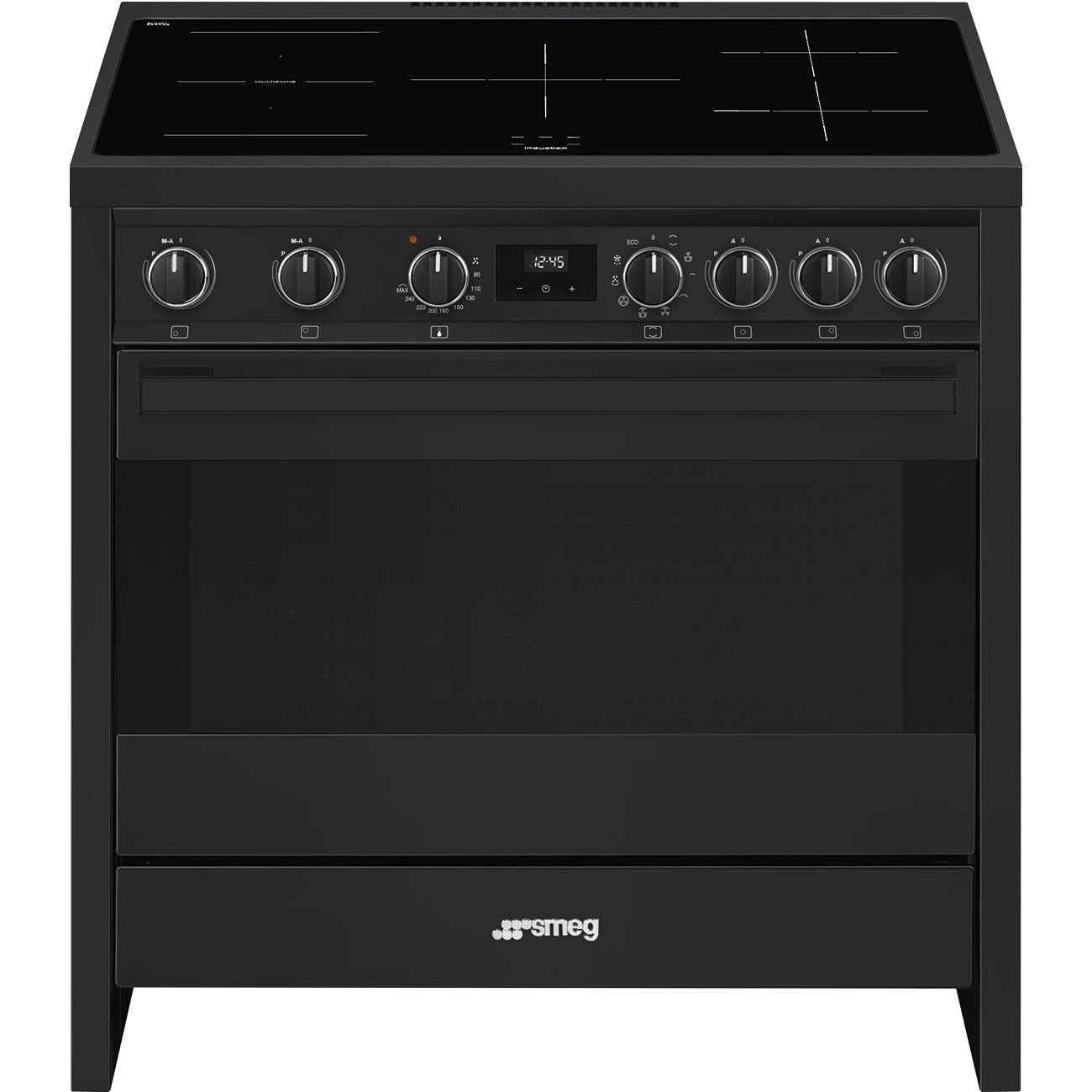 SMEG B95IMAN9 90cm breed Fornuis Antraciet