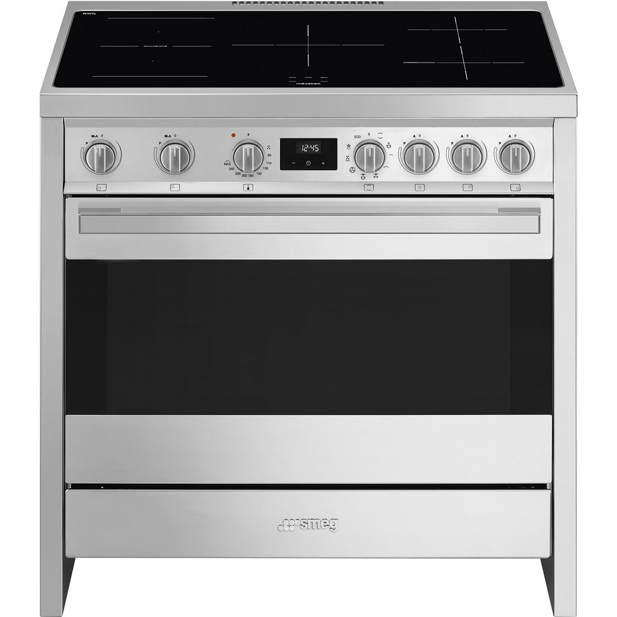 SMEG B95IMX9 90cm breed Fornuis RVS