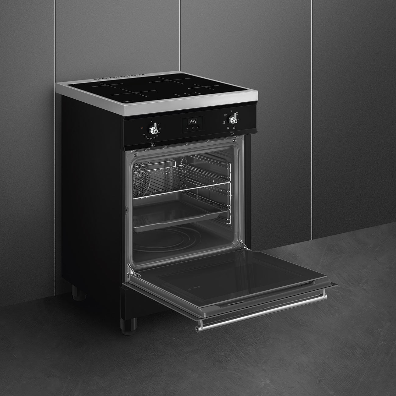 SMEG C6IMBLT2 60cm breed Fornuis Zwart