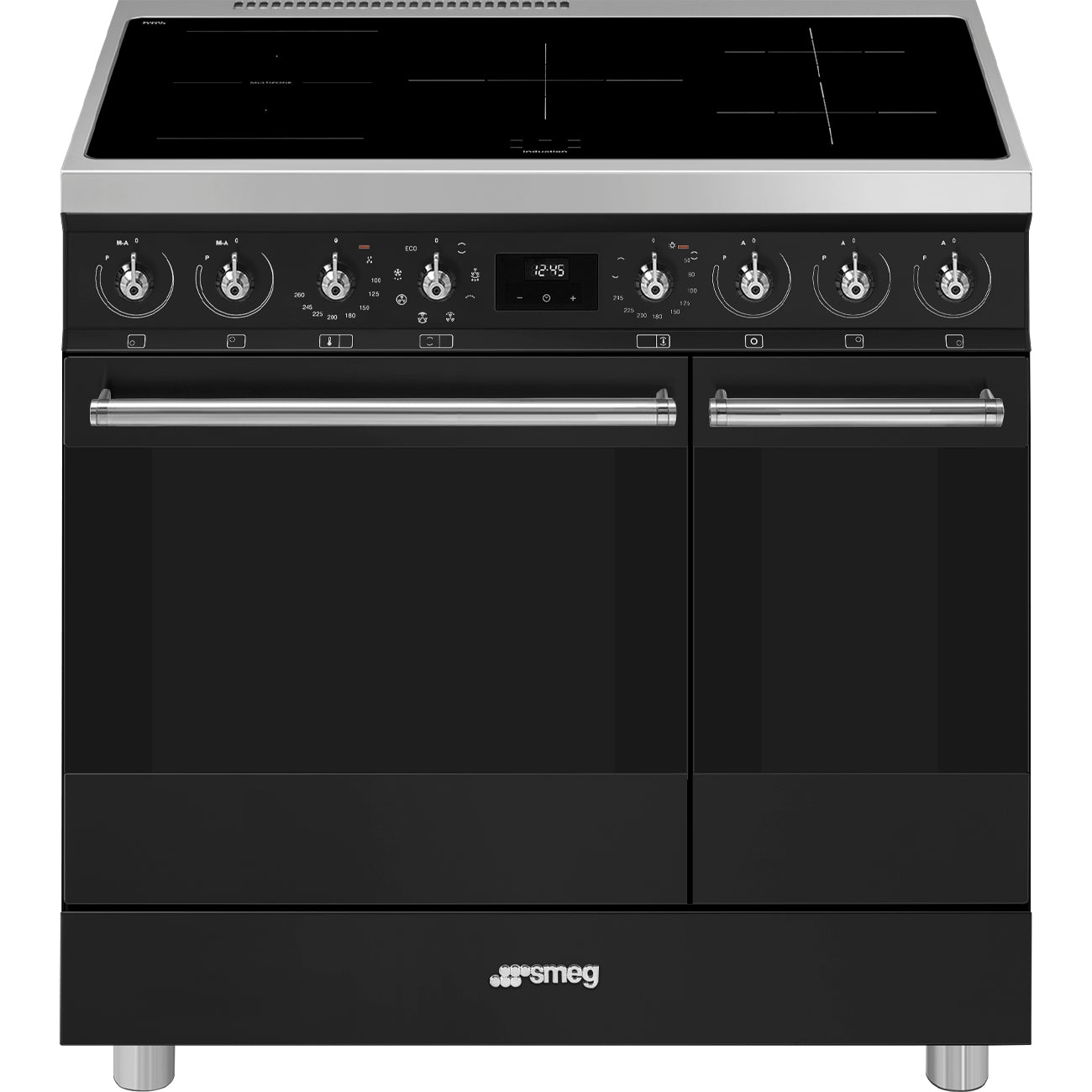 SMEG C92IMMB2 90cm breed Fornuis Matt Black