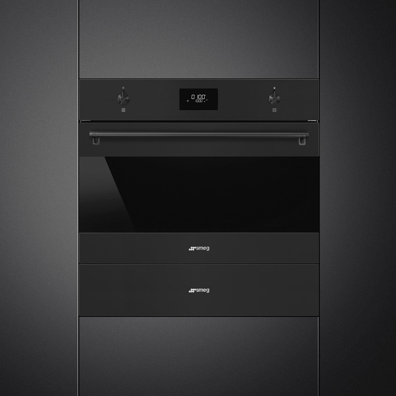 SMEG CPR315N Warmhoudlade Lade Zwart