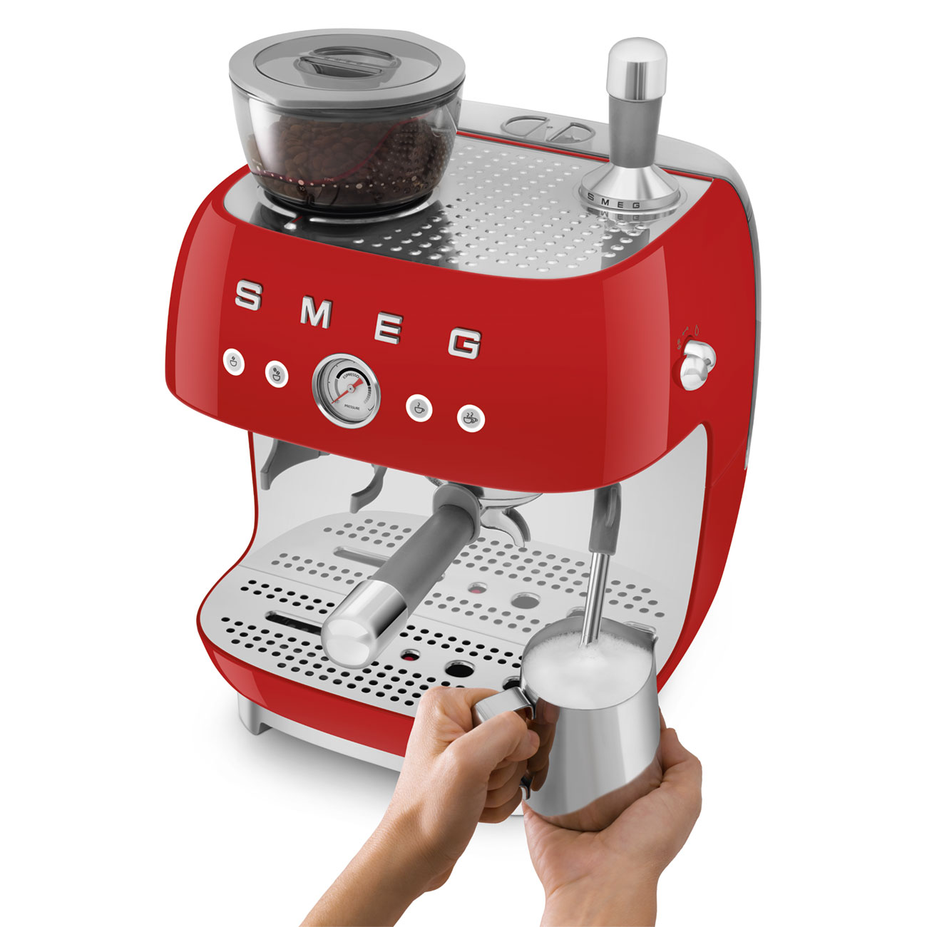 SMEG EGF03RDEU Handmatige espressomachine Espressomachine Rood