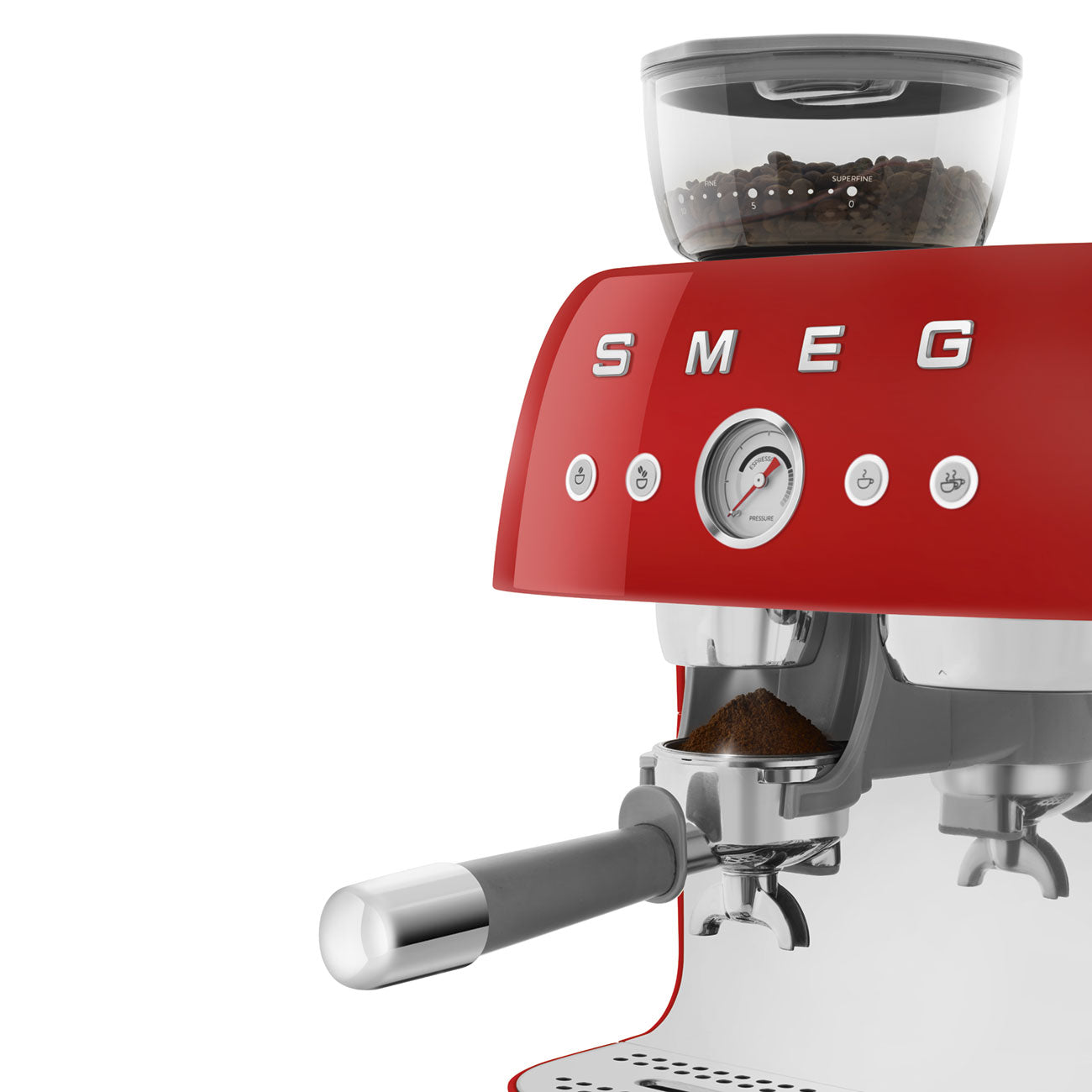 SMEG EGF03RDEU Handmatige espressomachine Espressomachine Rood