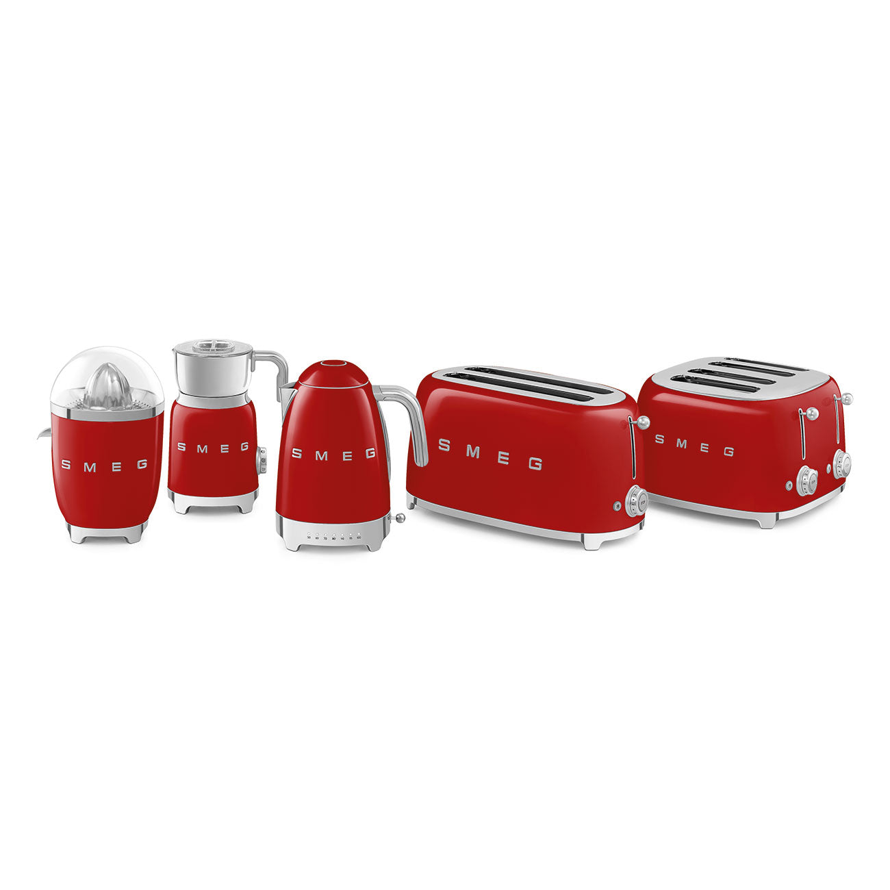 SMEG TSF03RDEU Toaster 4x4 Broodroosters Rood