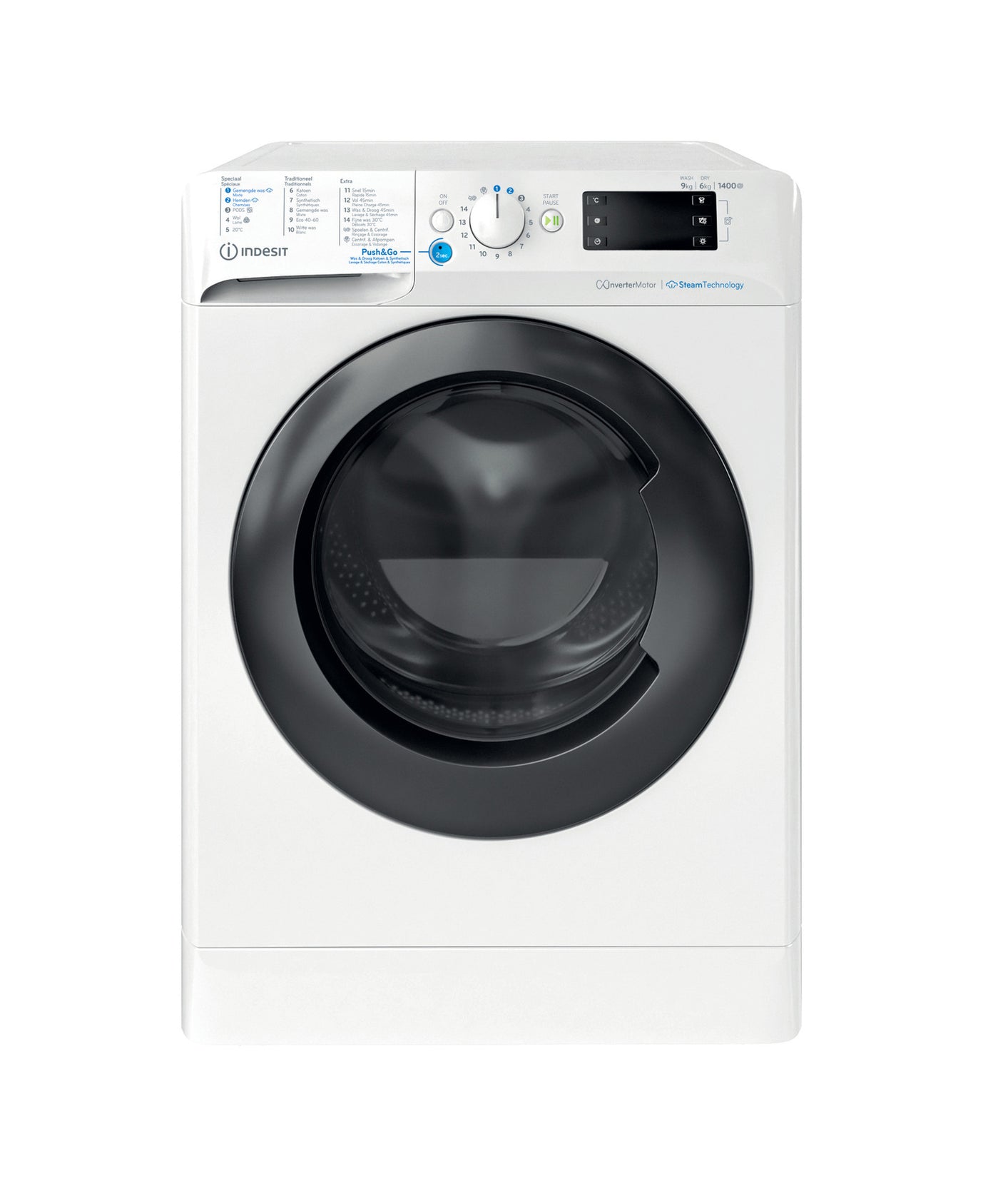 Indesit vrijstaande was/droogcombinatie: 9,0 kg - BDE 96435 EWKV BE