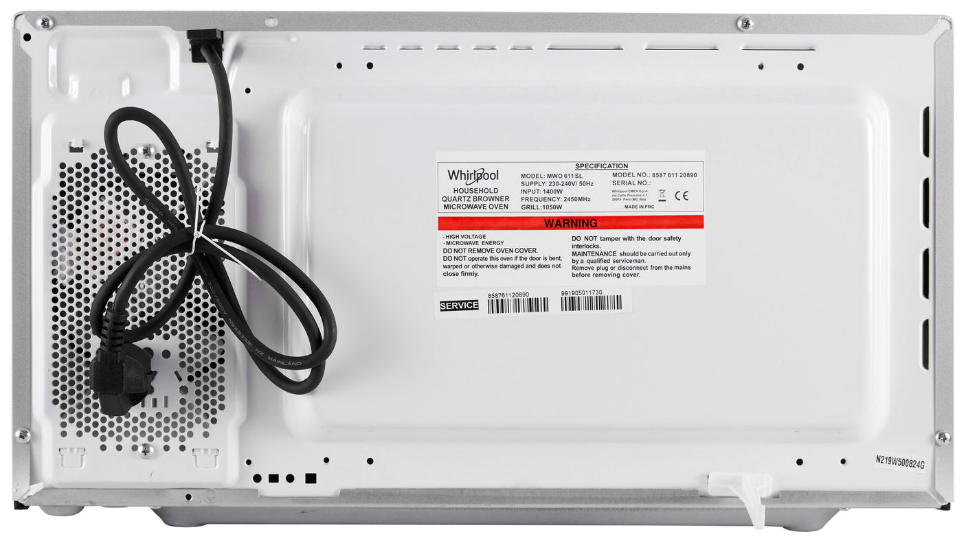 Whirlpool MWO 611 SL Aanrecht 30 l 850 W Zilver