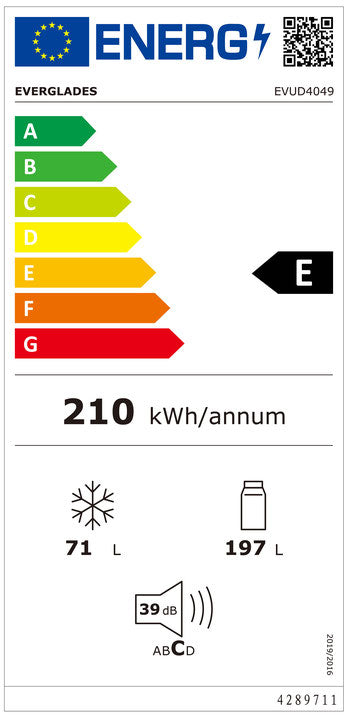 EDY EDHC8089  koelvriescombinatie