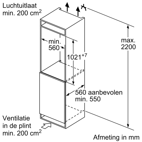 Siemens KI32LVFE0 combi-koelkast Ingebouwd 147 l E